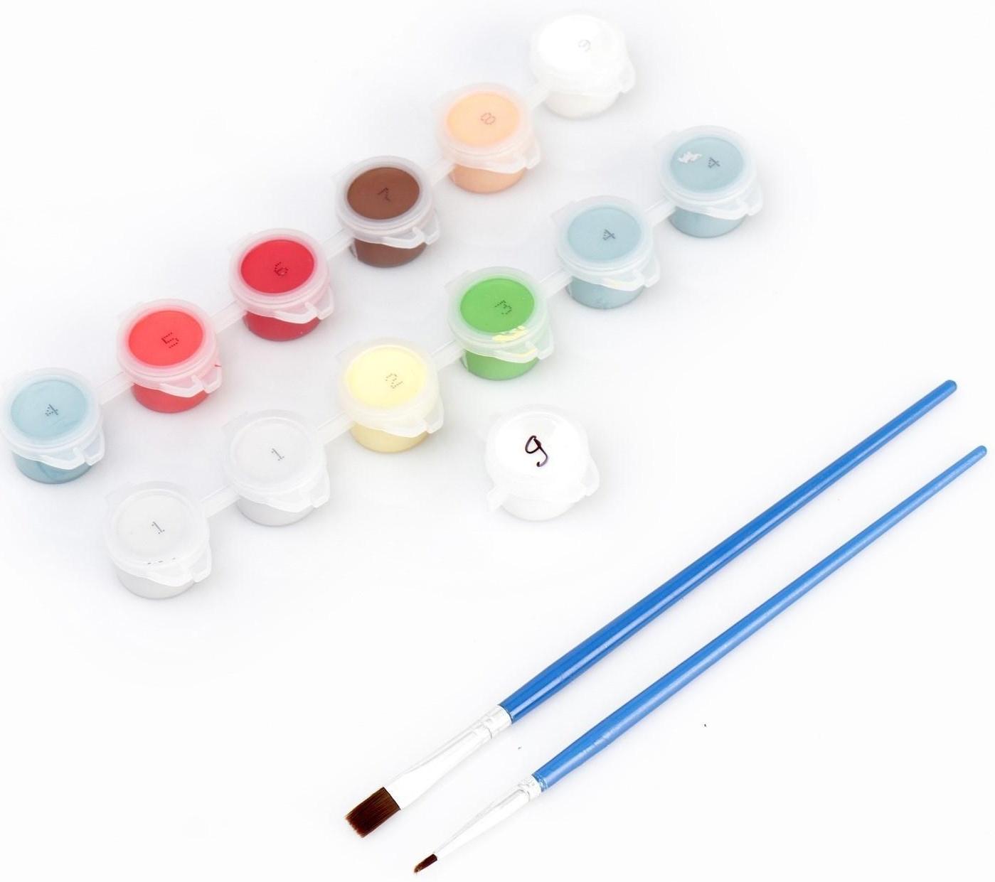 Картина по номерам на холсте с подрамником «Новогодняя сказка» 20х30 см