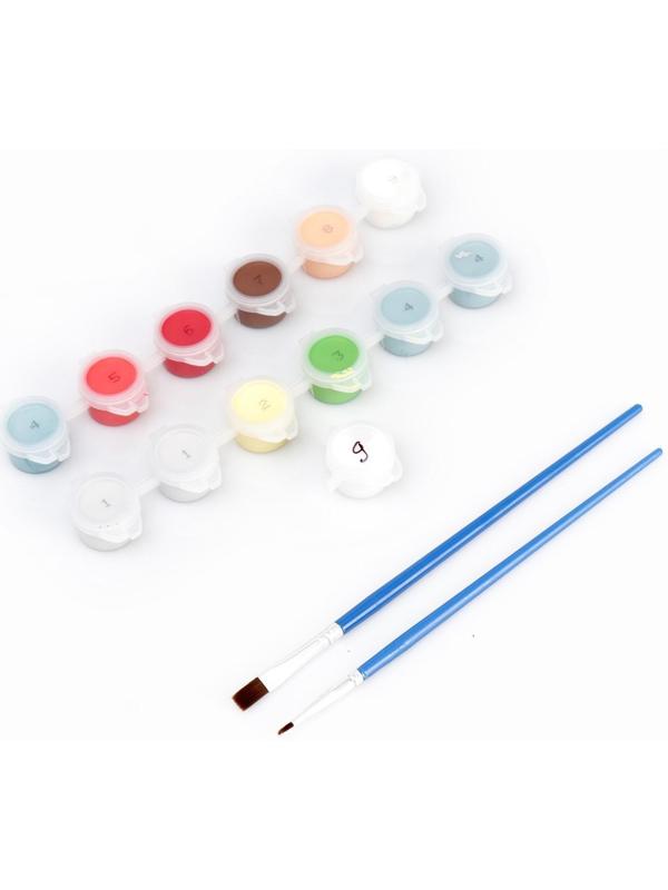 Картина по номерам на холсте с подрамником «Новогодняя сказка» 20х30 см