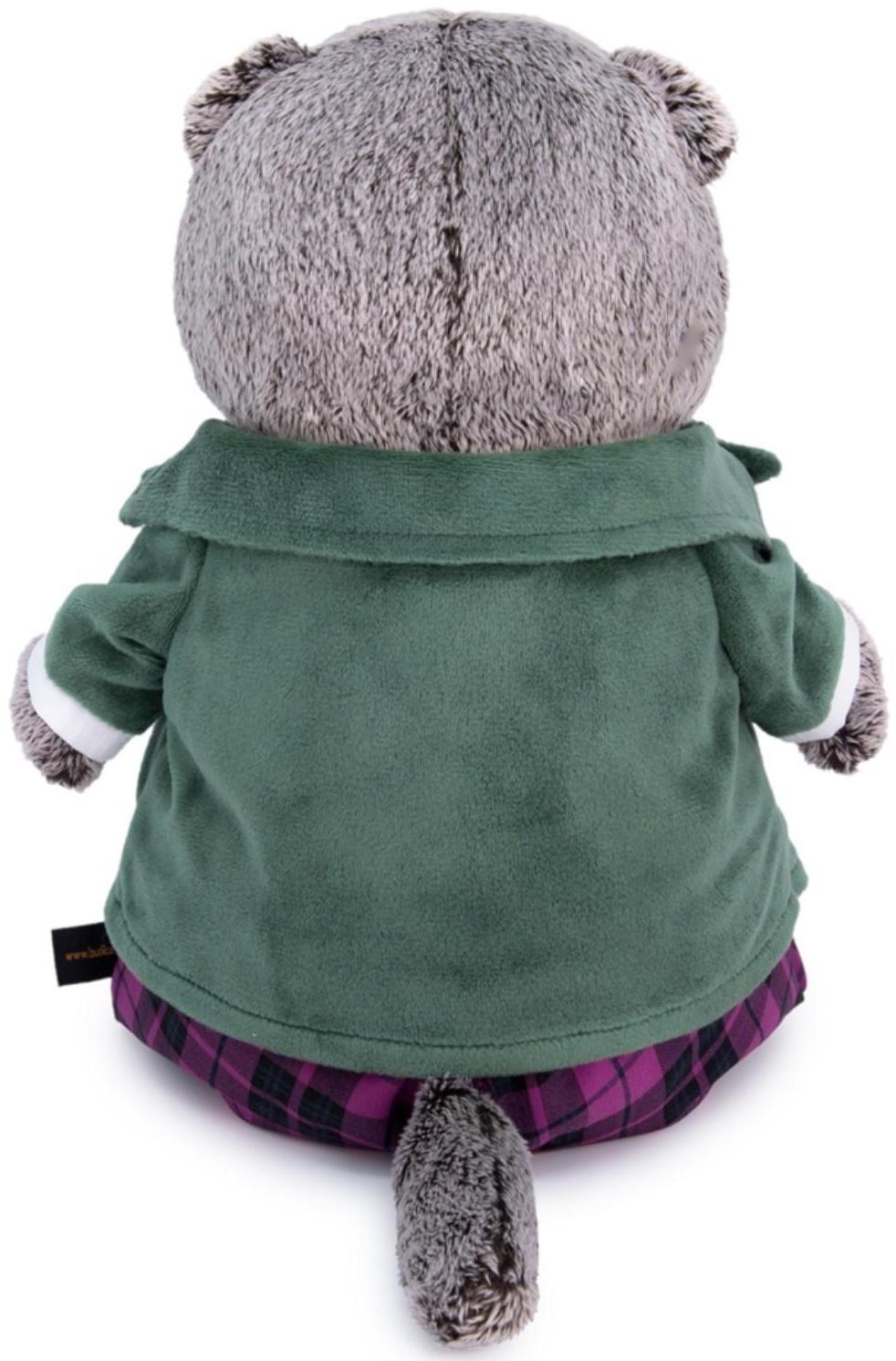 Мягкая игрушка «Басик в зеленом бархатном пиджаке», 19 см