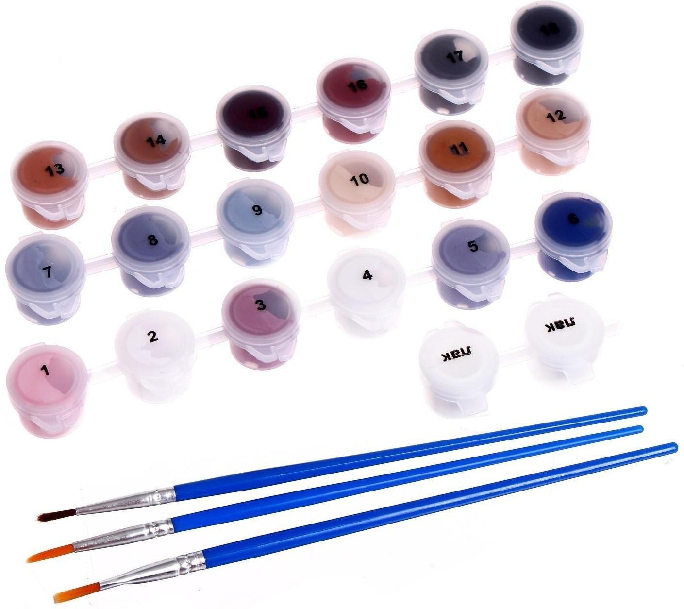 Картина по номерам на холсте с подрамником «Олени в лесу» 40х50 см