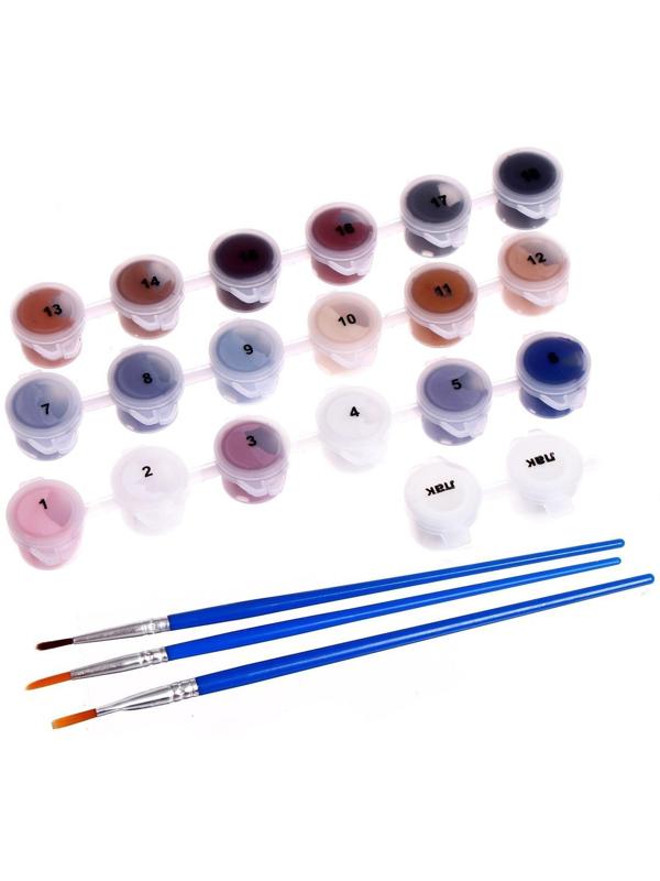 Картина по номерам на холсте с подрамником «Олени в лесу» 40х50 см