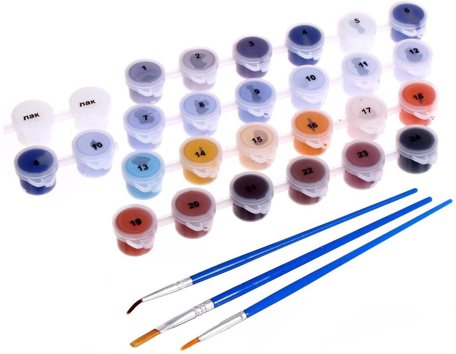 Картина по номерам на холсте с подрамником «Домик в лесу» 40х50 см