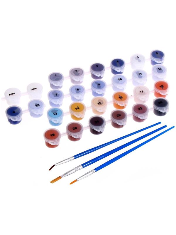 Картина по номерам на холсте с подрамником «Домик в лесу» 40х50 см