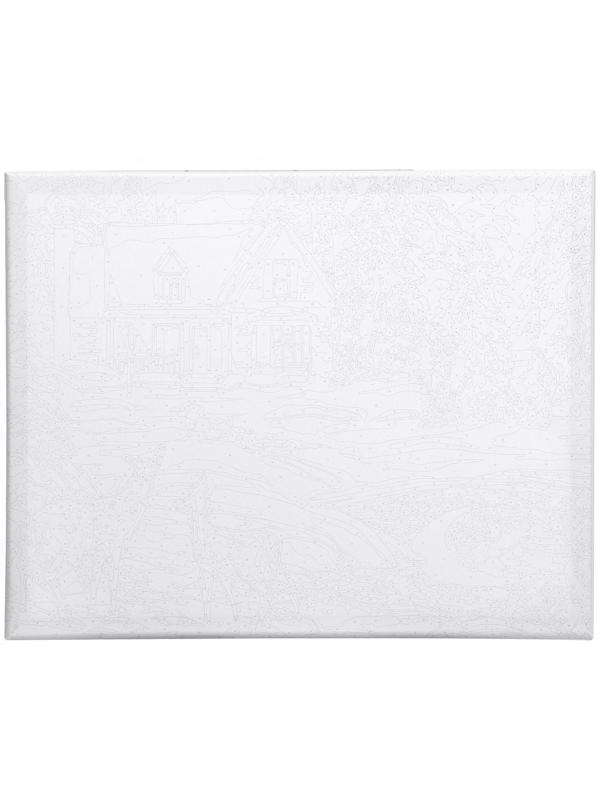 Картина по номерам на холсте с подрамником «Домик в лесу» 40х50 см