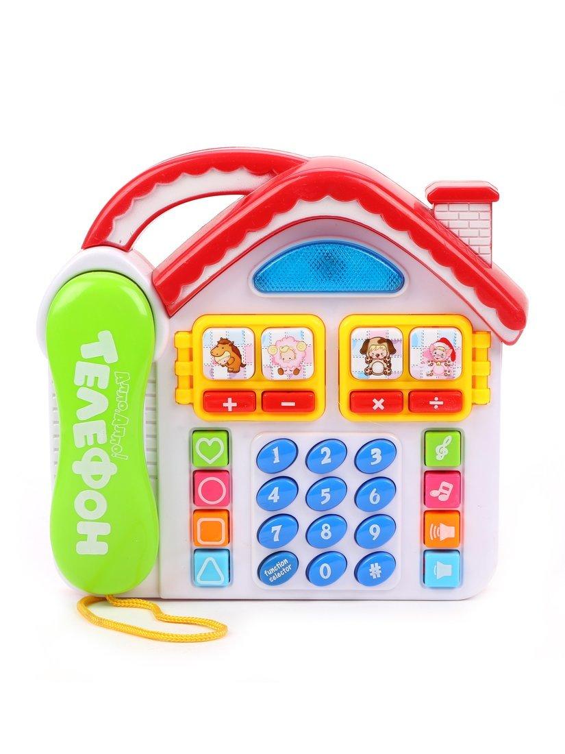 Телефоша, телефон обучающий, свет, звук, батарейки AA*3шт. не входят в комп.