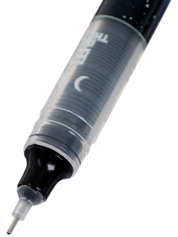 Ручка гелевая 0,5мм, стержень черный, корпус МИКС Космос