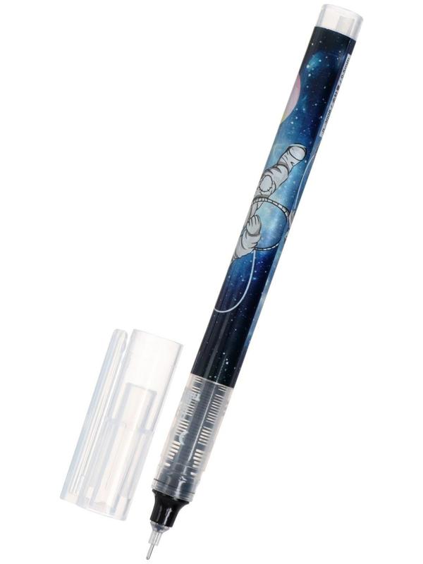 Ручка гелевая 0,5мм, стержень черный, корпус МИКС Космос