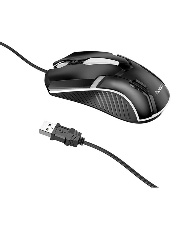 Комплект Клавиатура и Мышь Hoco GM11, проводной, мембранная, 1000 dpi, USB, PC/PS4, 1.5 м