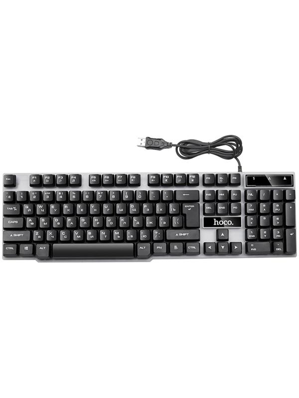 Комплект Клавиатура и Мышь Hoco GM11, проводной, мембранная, 1000 dpi, USB, PC/PS4, 1.5 м