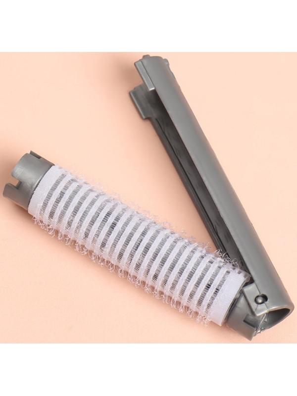 Бигуди-зажим для чёлки, d = 2 см, 8,2 см, цвет серый