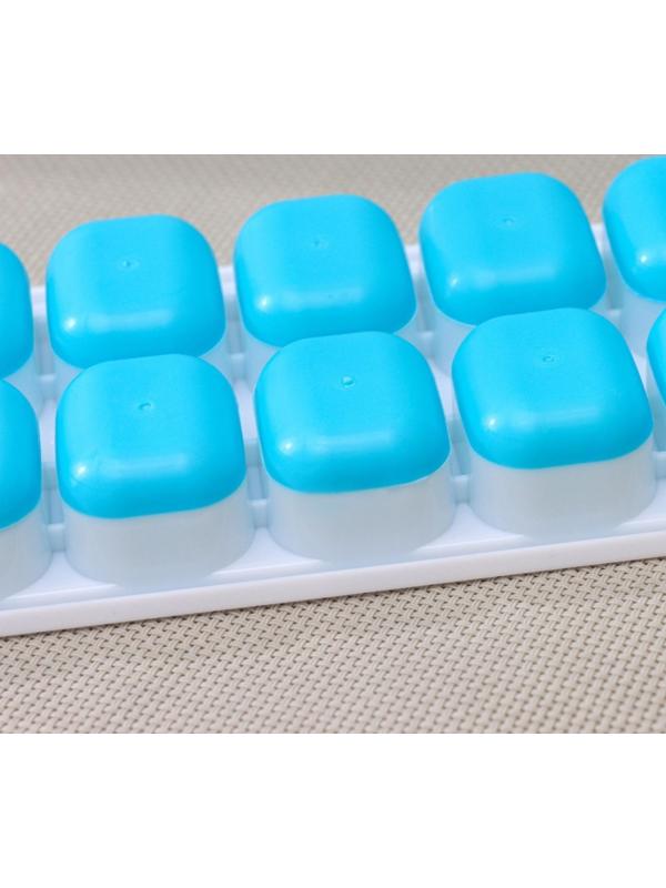 Форма для льда и шоколада с крышкой Доляна, 14 ячеек, 25×9,5×2,5 см, ячейка 4×3×2 см, цвет МИКС