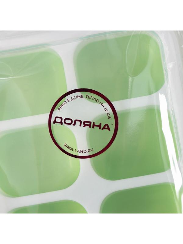 Форма для льда и шоколада с крышкой Доляна, 14 ячеек, 25×9,5×2,5 см, ячейка 4×3×2 см, цвет МИКС