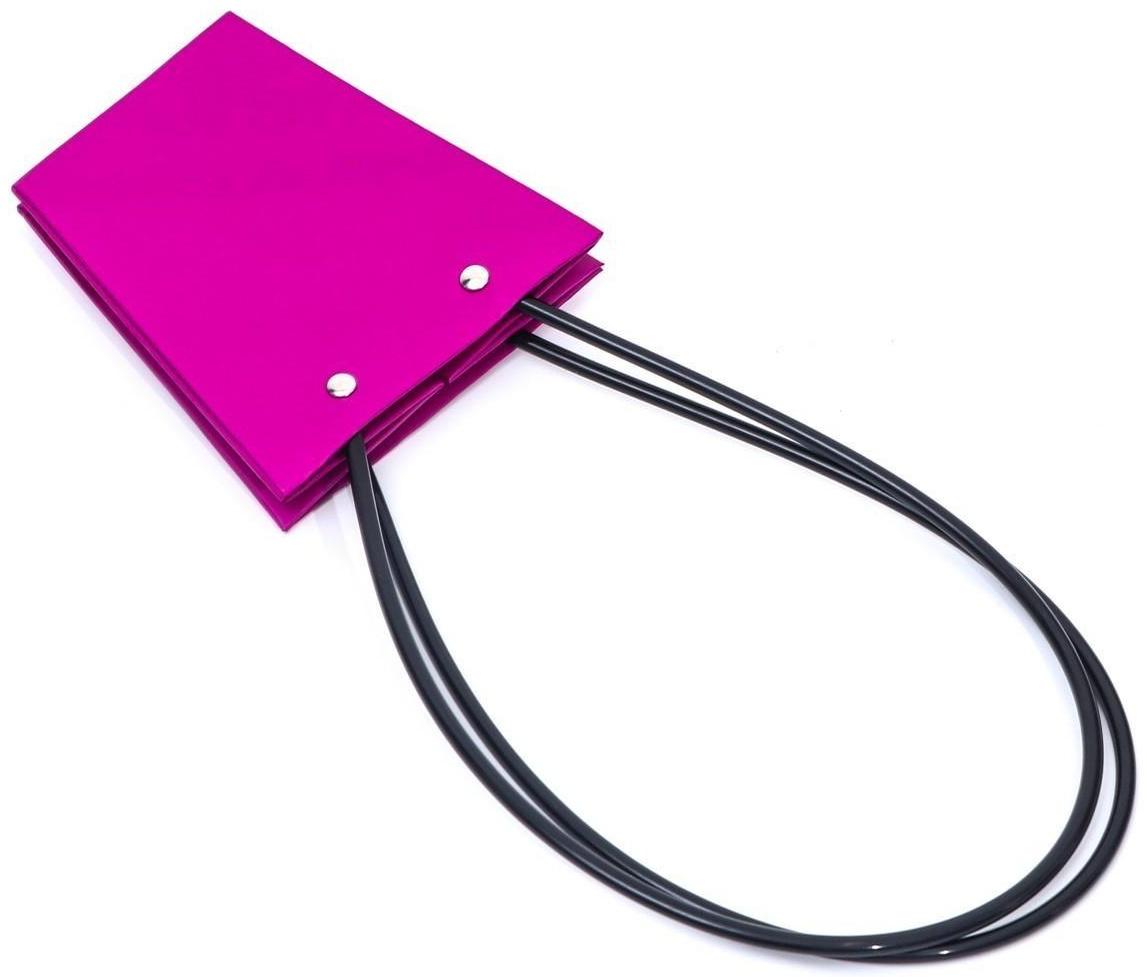 Сумка для цветов фуксия влагостойкая, 12x12-8 x 8-12.5 см