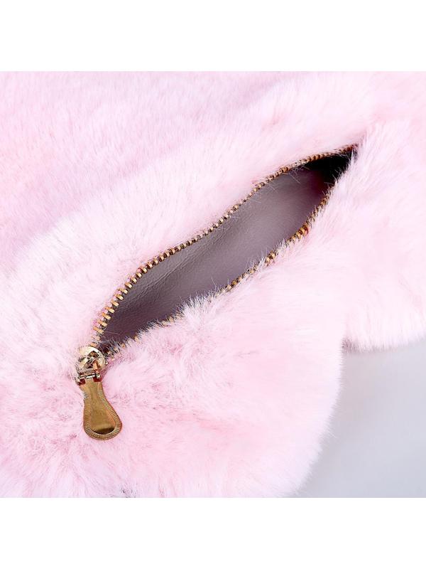 Сумка из плюша«Сердце», 25 х 20 х 3 см, цвет розовый