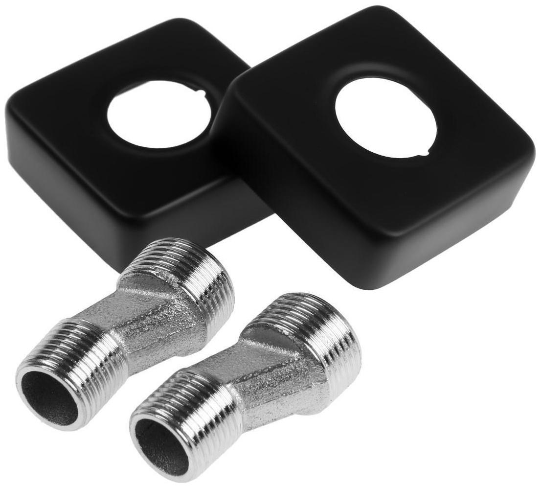 Душевая система ZEIN Z1006, смеситель, тропическая и ручная лейка, стойка, черный