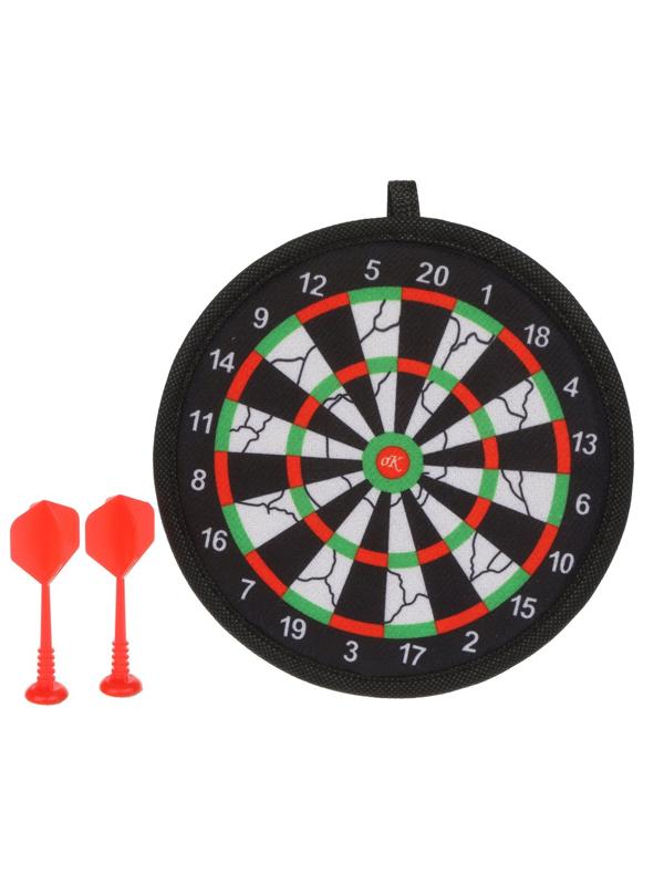 Дартс детский 17 см, дротики на липучке 2 шт., пакет