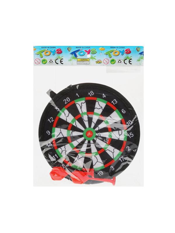 Дартс детский 17 см, дротики на липучке 2 шт., пакет