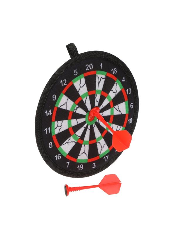 Дартс детский 17 см, дротики на липучке 2 шт., пакет