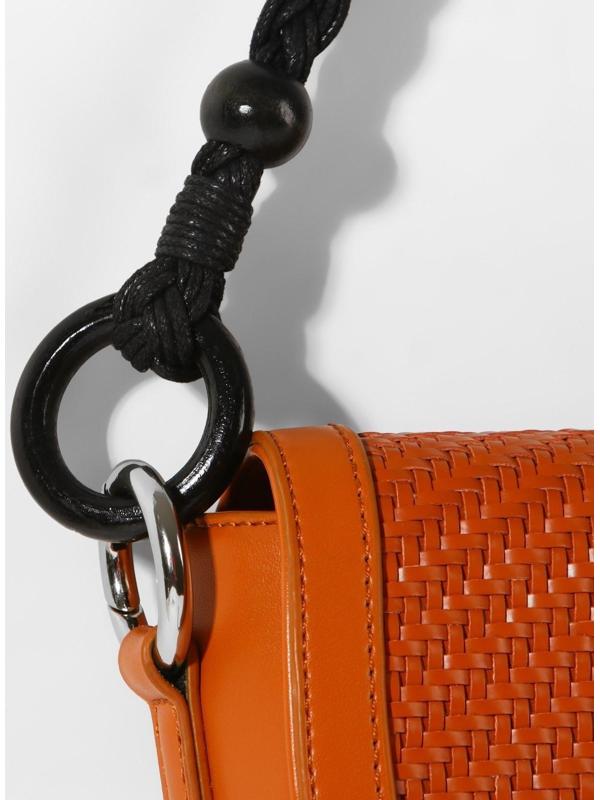 Ручки для сумки, 2 шт, вощёный шнур/дерево, 48 × 2 см, цвет чёрный