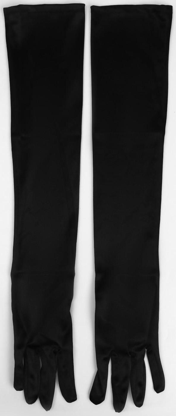 Карнавальные перчатки, цвет черный, длинные