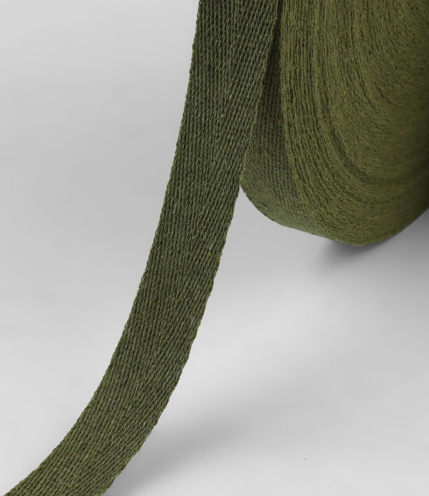 Лента киперная, 20 мм, 50 ± 1 м, плотность 3,33 гр/м, цвет хаки
