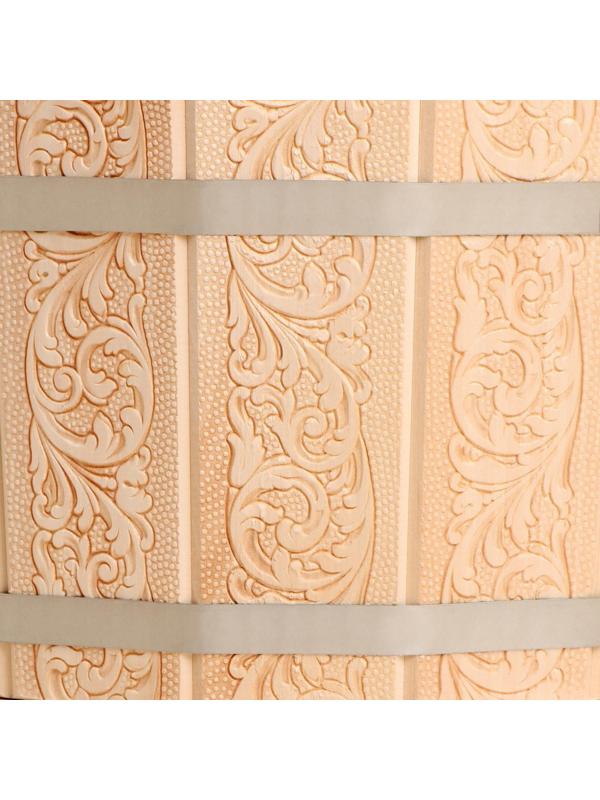 Шайка из липы, 10 л, с тиснением, УЗОРЫ