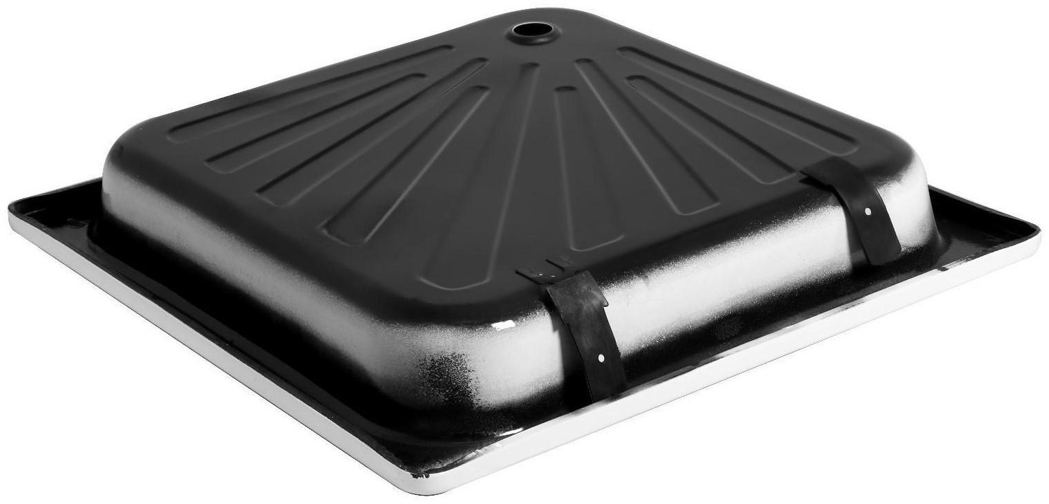 Поддон душевой стальной Ligeya, эмалированный, 900х900х150 мм, без сифона