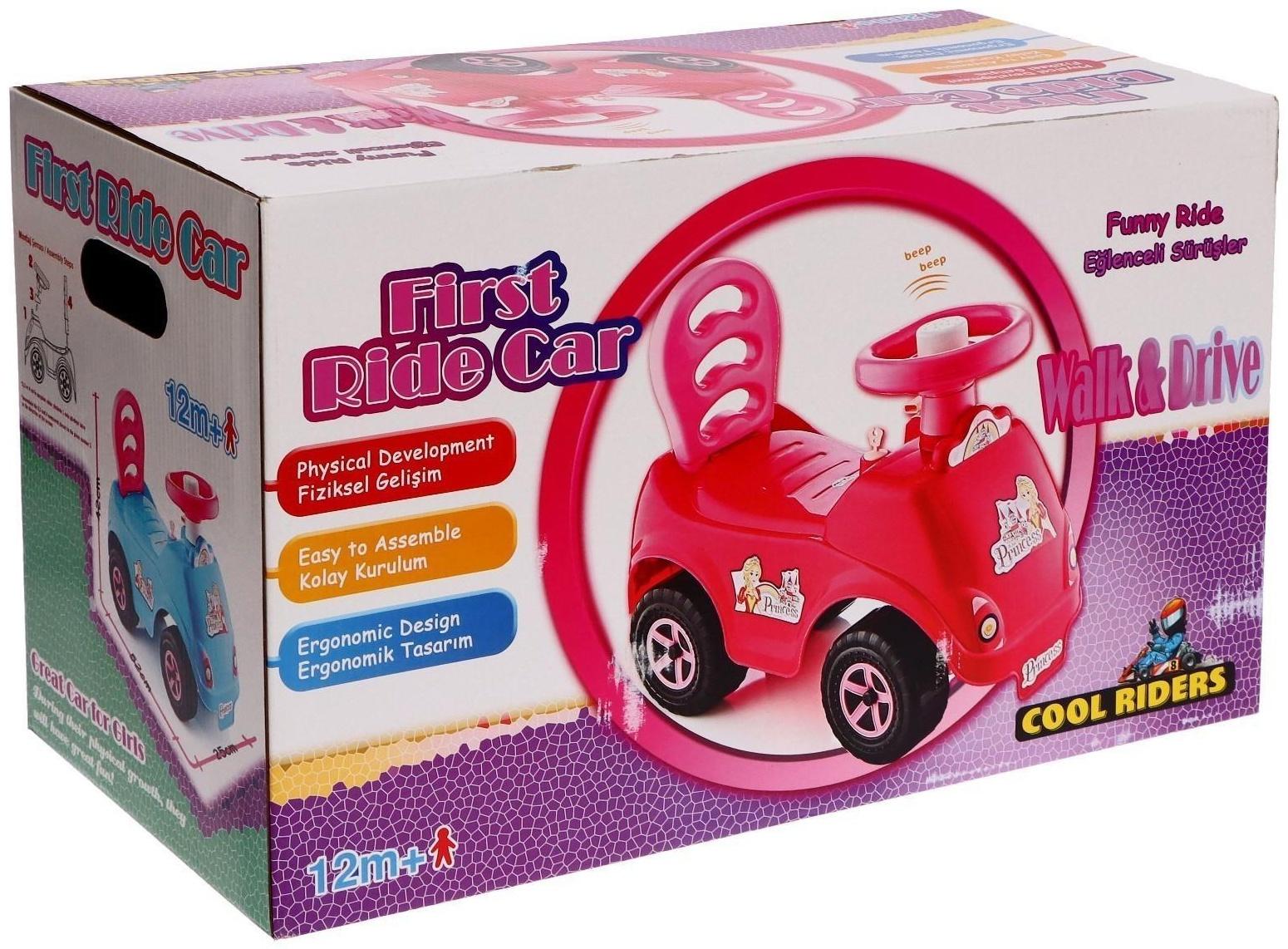 Машина-каталка Selena «Принцесса», с клаксоном, цвет розовый