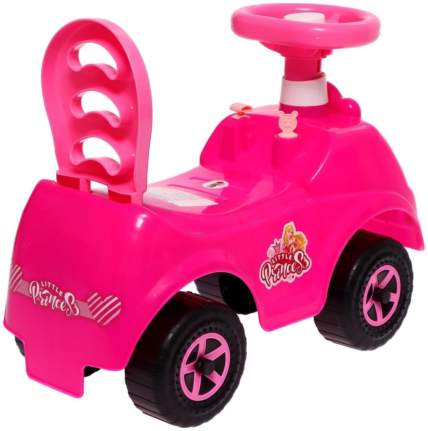 Машина-каталка Selena «Принцесса», с клаксоном, цвет розовый