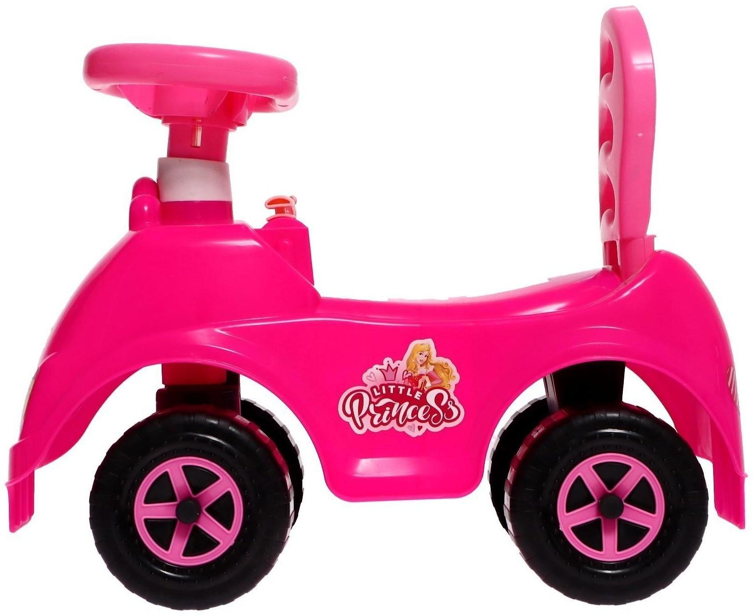 Машина-каталка Selena «Принцесса», с клаксоном, цвет розовый