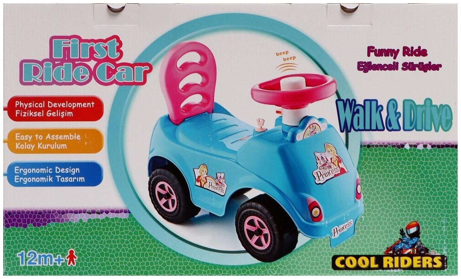 Машина-каталка Selena «Принцесса», с клаксоном, цвет розовый