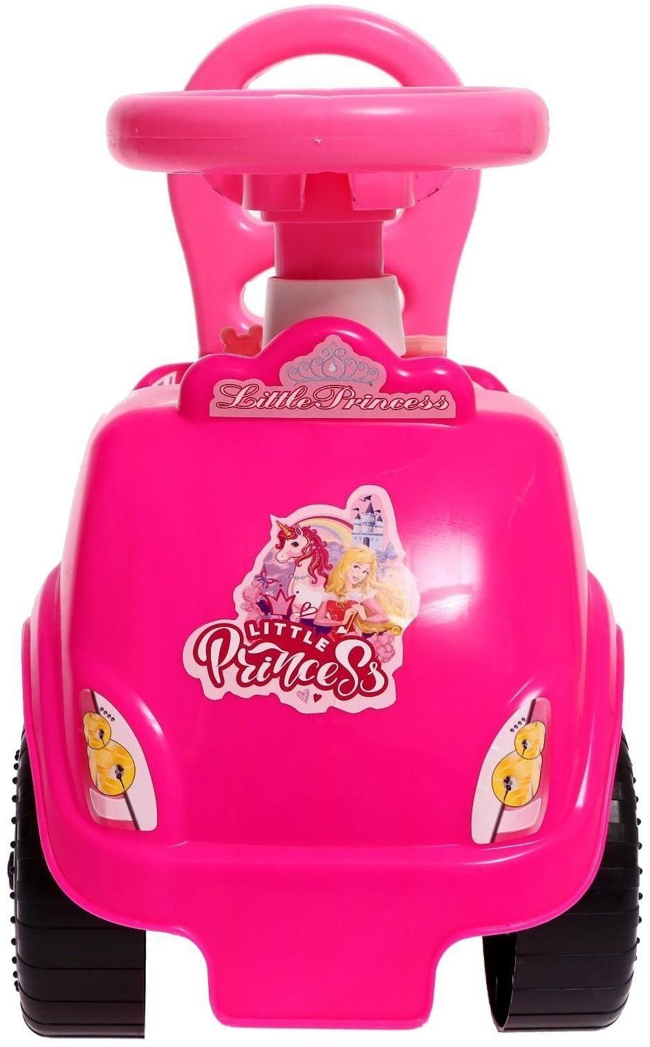 Машина-каталка Selena «Принцесса», с клаксоном, цвет розовый