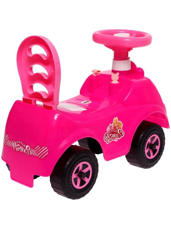 Машина-каталка Selena «Принцесса», с клаксоном, цвет розовый