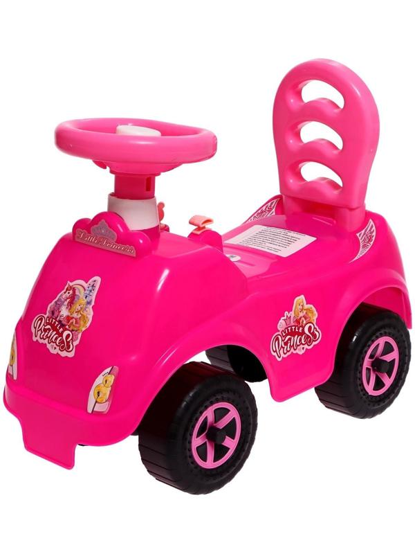 Машина-каталка Selena «Принцесса», с клаксоном, цвет розовый