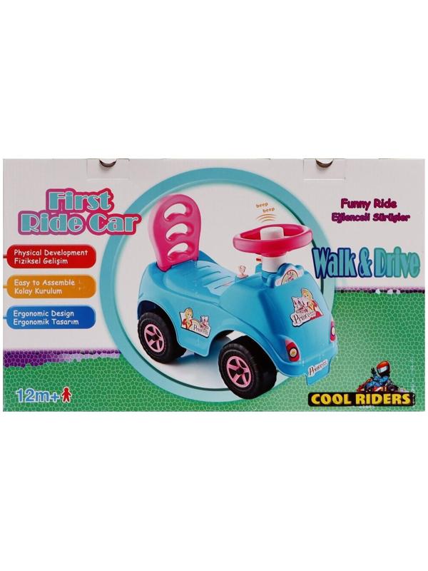 Машина-каталка Selena «Принцесса», с клаксоном, цвет розовый