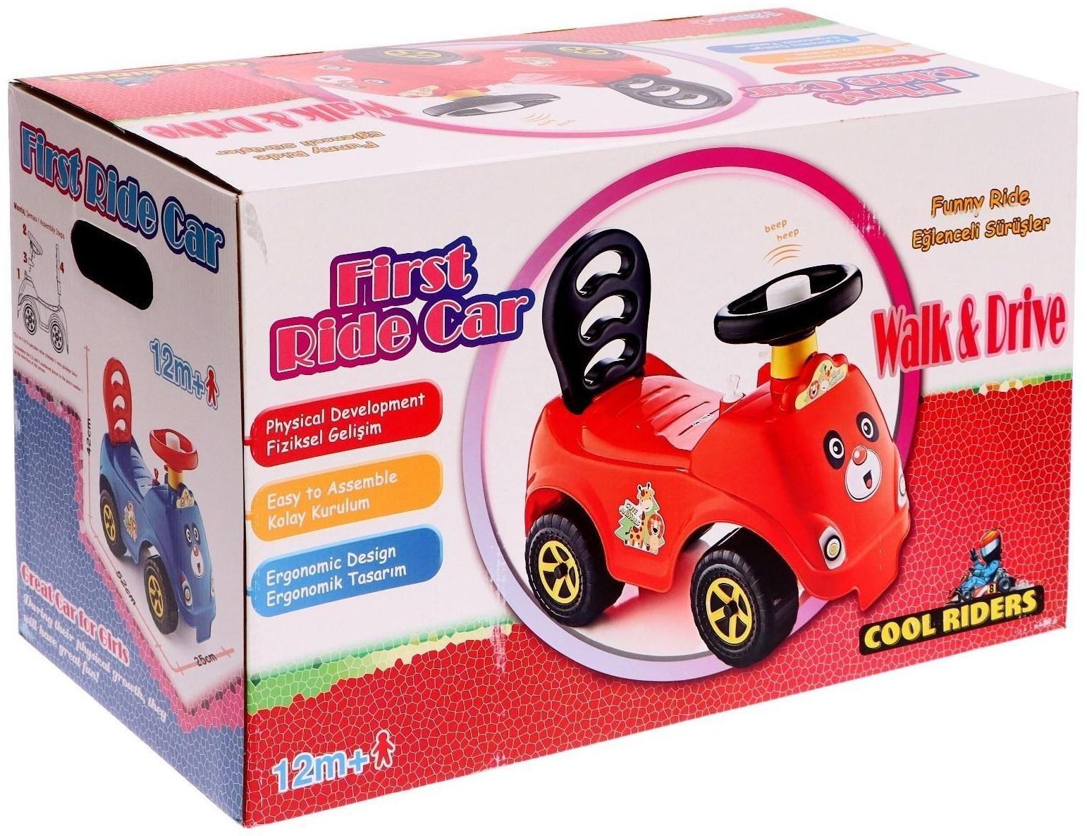 Машина-каталка Cool Riders «Сафари», с клаксоном, цвет синий