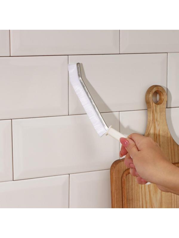 Щётка для очистки узких мест Доляна, 23×2 см, цвет белый