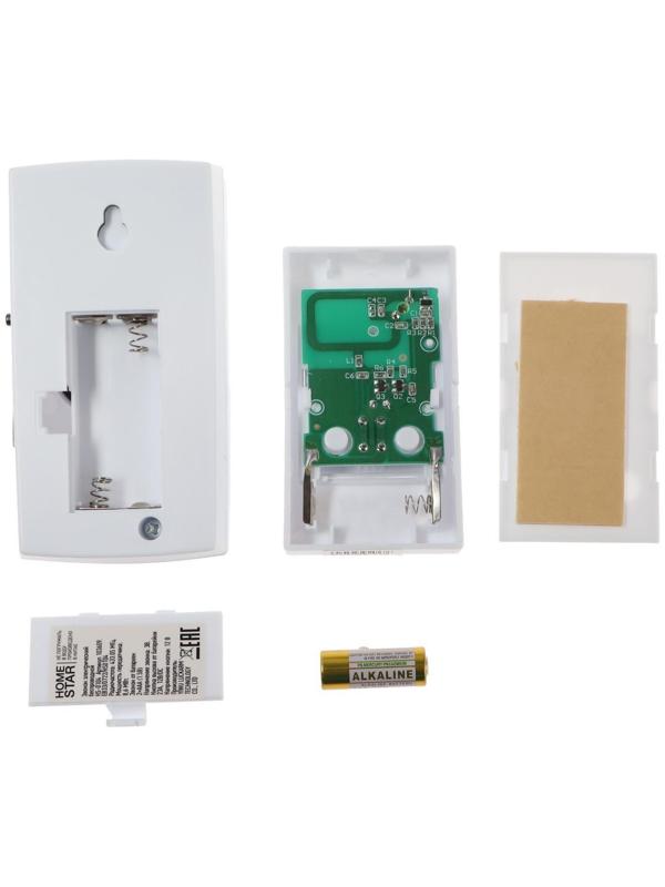 Звонок HomeStar HS-0104, беспроводной, 8,6 МВт, 32 мелодии, 80-90дБ, r=100м, 433.05Мгц, МИКС