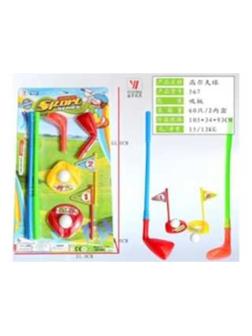 ДЕФЕКТ УПАКОВКИ Набор для гольфа: 2 сборные клюшки, 2 мячика, 2 лунки, 2
флажка