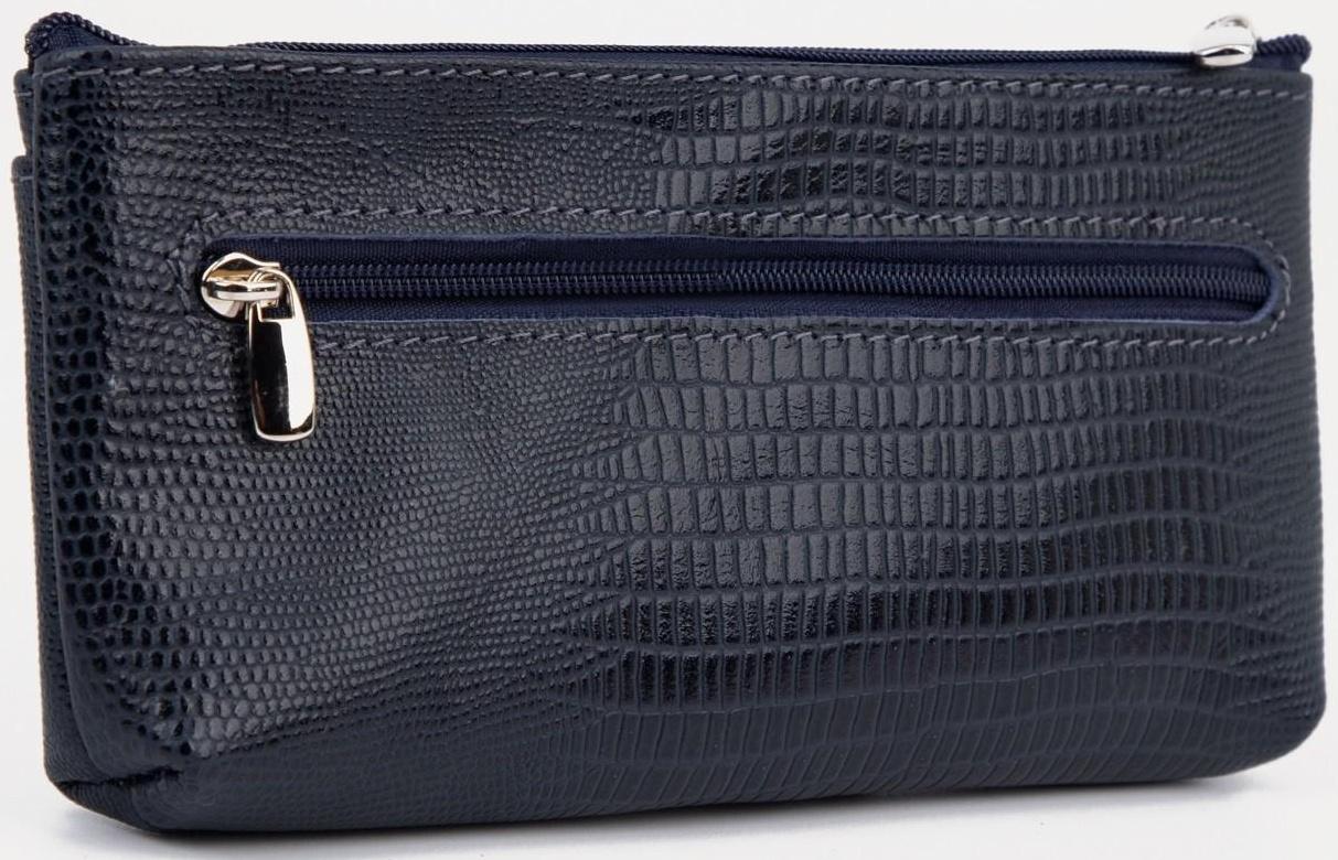 Кошелёк на молнии, цвет синий