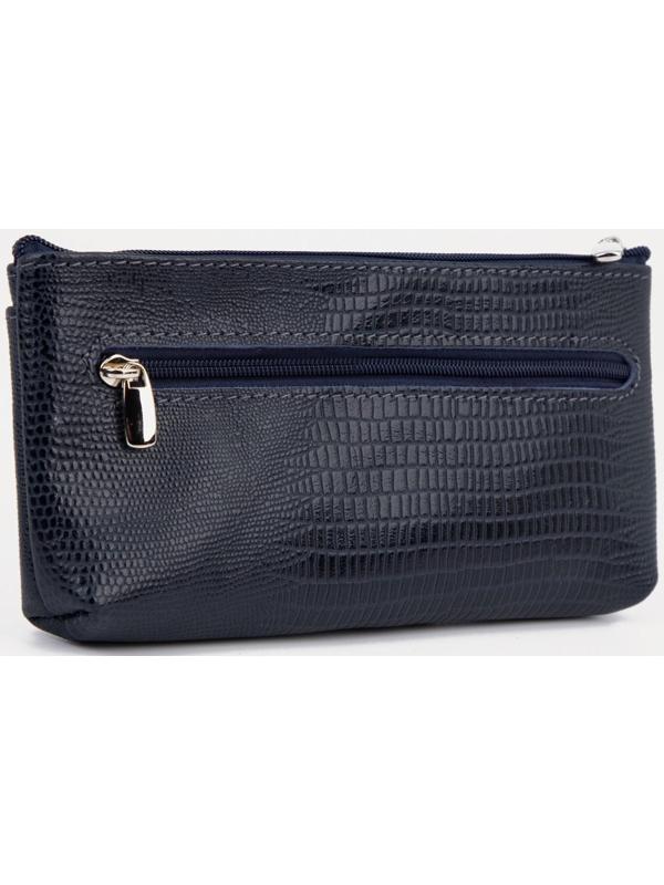 Кошелёк на молнии, цвет синий