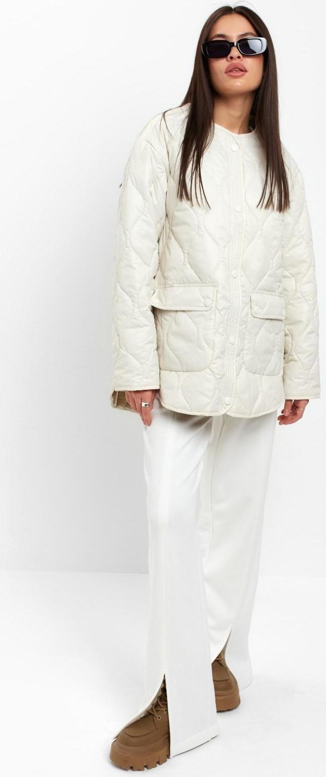 Куртка стеганая MIST Oversize размер 46, цвет молочный