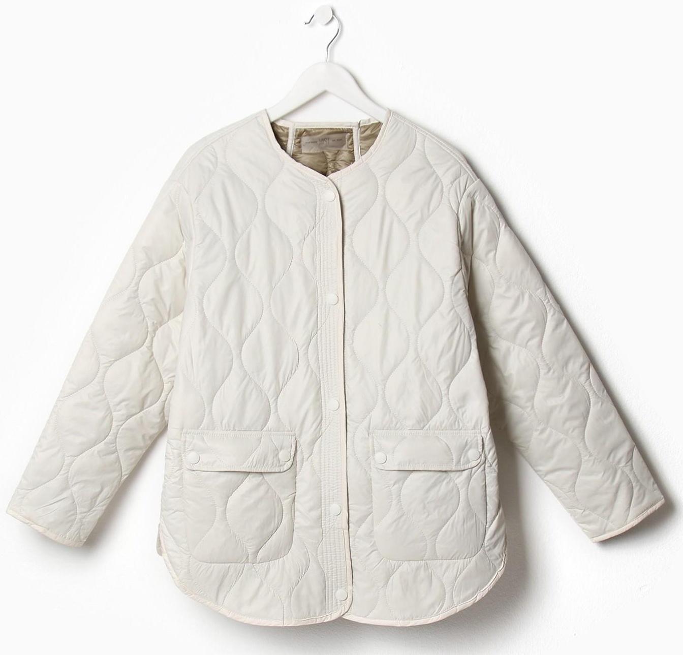 Куртка стеганая MIST Oversize размер 46, цвет молочный