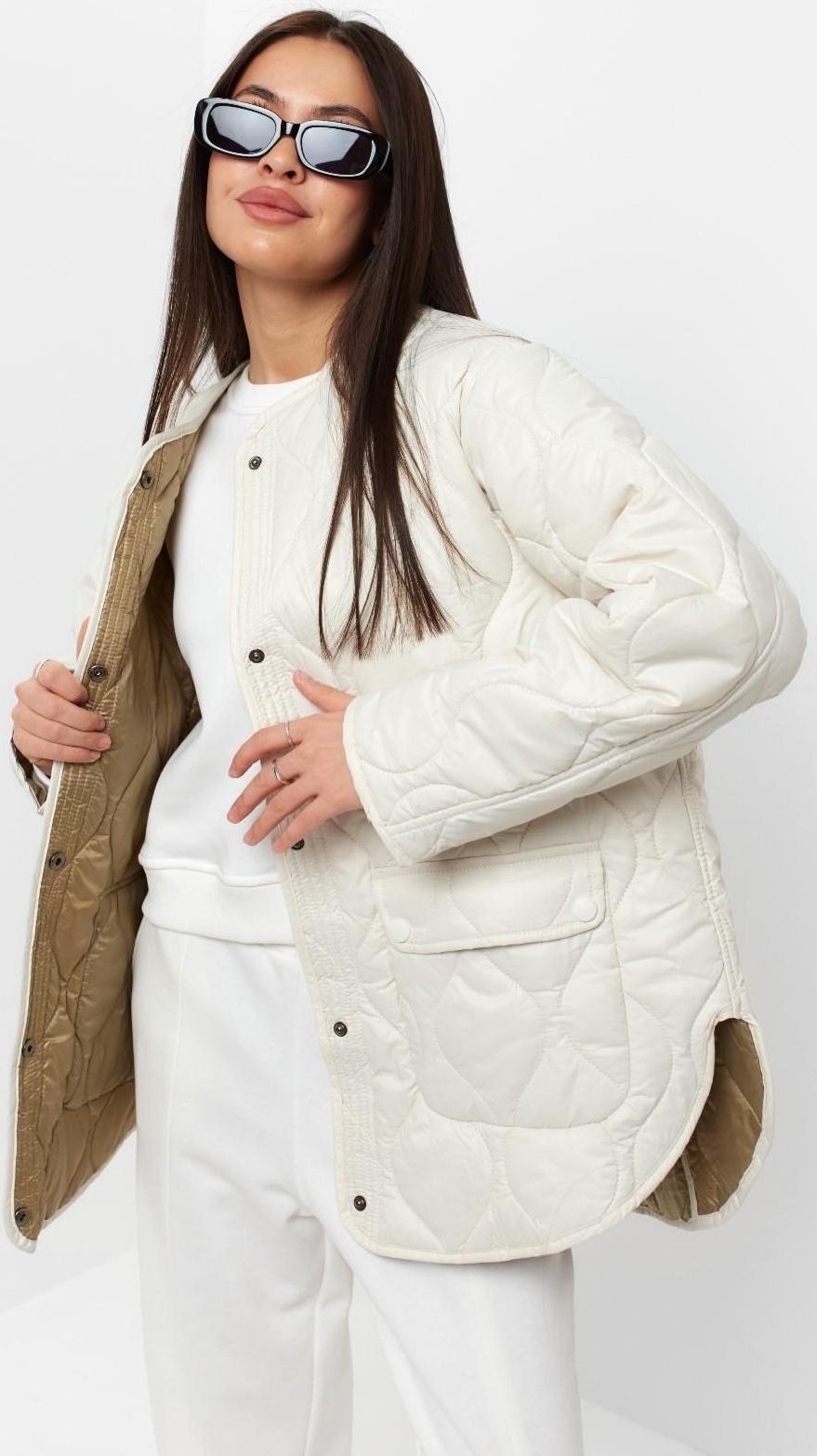 Куртка стеганая MIST Oversize размер 46, цвет молочный