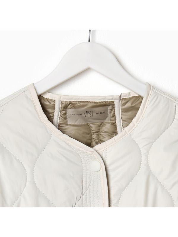 Куртка стеганая MIST Oversize размер 46, цвет молочный