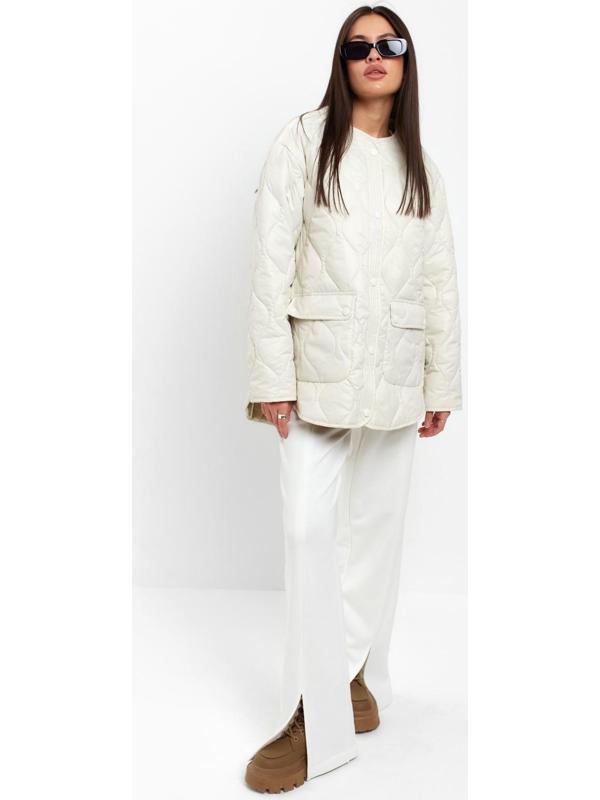Куртка стеганая MIST Oversize размер 46, цвет молочный