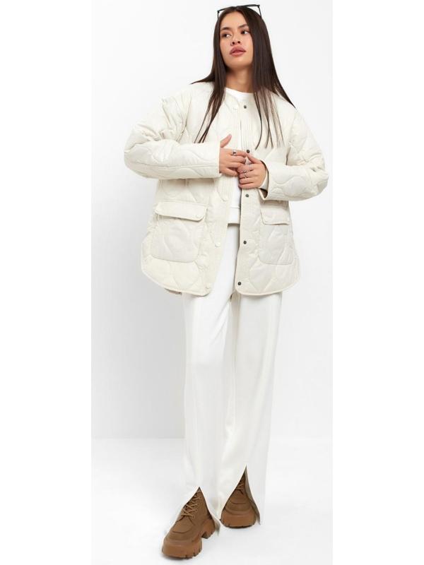 Куртка стеганая MIST Oversize размер 46, цвет молочный