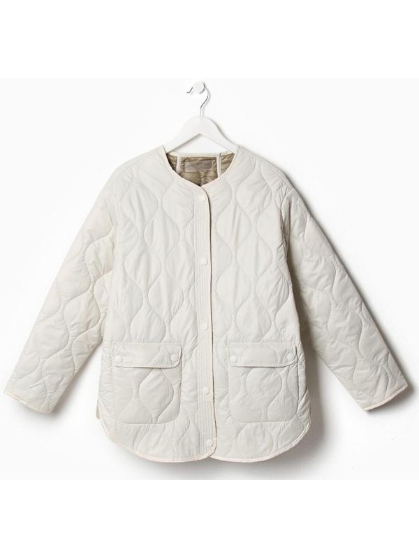 Куртка стеганая MIST Oversize размер 46, цвет молочный