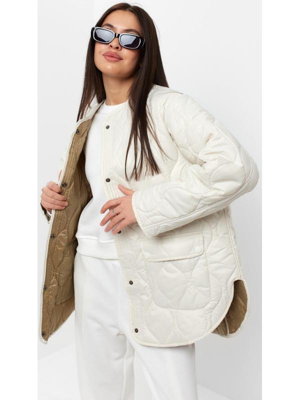 Куртка стеганая MIST Oversize размер 46, цвет молочный