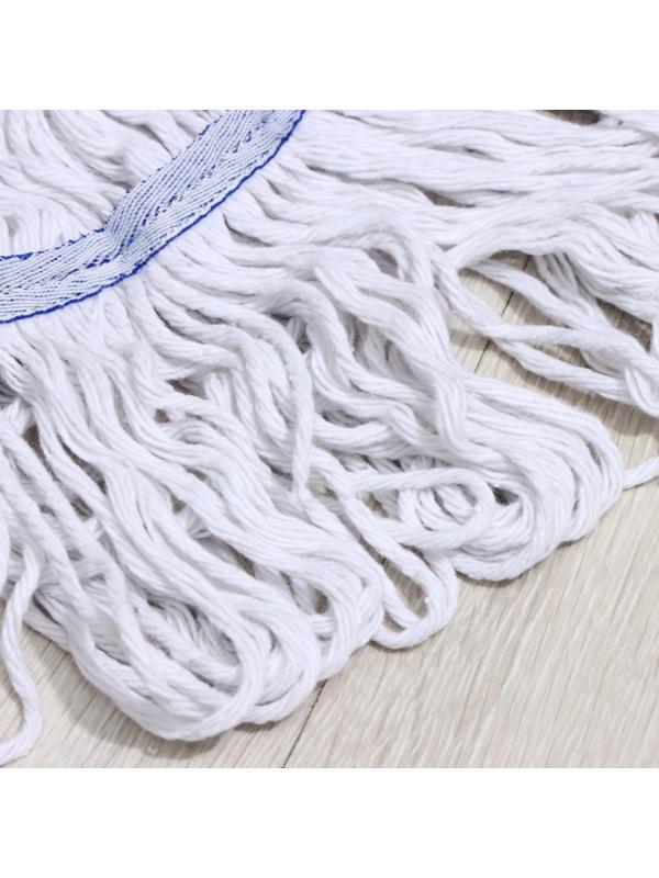 Швабра с отжимом Доляна, насадка из х/б, стальной черенок 120 см, насадка 300 гр